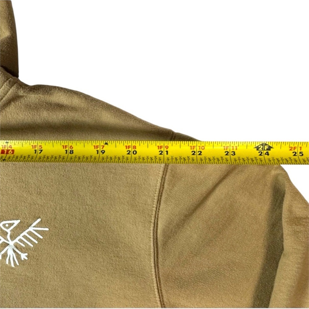 Bozeman Montana Nordic Men's Tan Hoodie Size Medium - Picture 7 of 8
